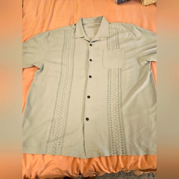 Tommy‎ Bahamma Men's Light Green Button-Up Shirt - Picture 1 of 9